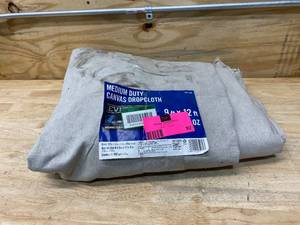 lot 82 image: EVERBILT 9 ft. x 12 ft. 8 oz. Canvas Drop Cloth