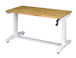 lot 8 image: HUSKY 46 in. Adjustable Height Work Table in White