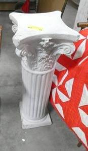 Hollow concrete plant stand 33 tall