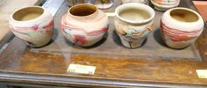 4 pieces of Nemadji Indian pottery in very good condition, tallest is 5