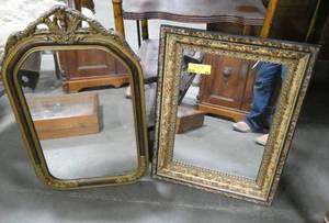 Two vintage mirrors with lots of ornate detail