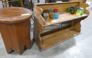 Wall shelf unit and side table