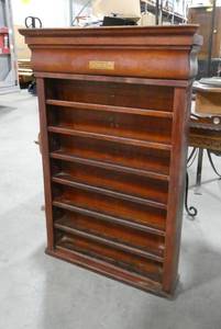Vintage 7 shelf Pool Ball display from Merle Heaney Mfg Chicago 31 x 23 x 4