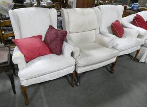 Full living group of 3 chairs and sofa just need a good cleaning