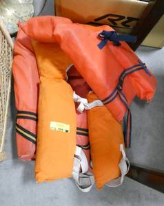 3 life jackets