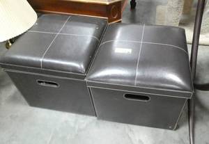 2 footstools with storage, like new
