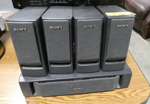 SONY small speaker system - four SS-V130, one SS-CN130 - working