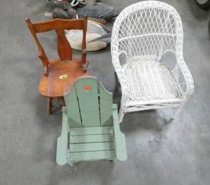3 doll chairs - good condition