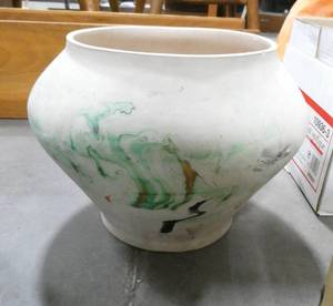 Large Nemadji pottery bowl  vase 10 tall x 13 wide