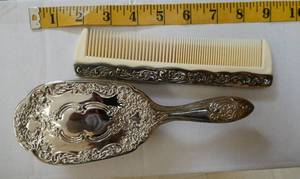 Awesome vintage brush and comb set