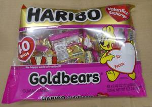 HALLOWEEN CANDY - Haribo gummy bears, THREE 1 lb bags each containing 40 individual packages to hand out