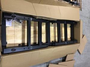 Lot of 2 Heavy Duty 72 in. Adjustable Height Workbench in Black by Husky Customer Returns See Pictures