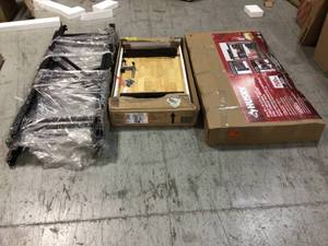 Lot of 3 Mixed and Assorted Garage Storage tool Boxes and Work Benches Customer Returns See Pictures