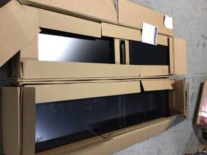 Lot of 2 Ready-to-Assemble 24-Gauge Steel Freestanding Garage Cabinet in Black (30 in. W x 72 in. H x 18 in. D) by Husky Customer Returns See Pictures