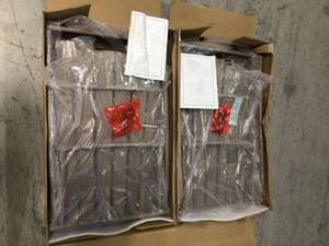 Lot of 2 Tan Plastic Outdoor Patio Folding Adirondack Chair by Patio Post Customer Returns See Pictures