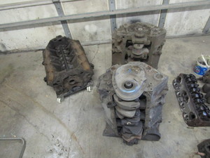 Small Block Chevy Blocks (one with steel crank)