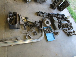 Small Block Chevy Parts (heads, Steel Crank, Racing Oil Pan, Misc.)