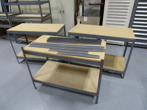 (3) Shop Benches 2x4x3 & Misc. Pcs.