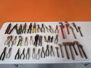 Vice Grips, Pliers, Side Cutters, Crescent Wrenches, Pipe Wrenches, Tin Snips
