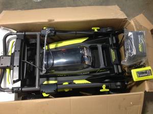 Ryobi 40V Brushless 20 in. Cordless Walk Behind Self-Propelled Mower & Trimmer with  Battery & Charger