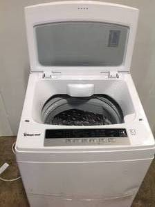 Magic Chef 1.6 cu. ft. Compact White Top Load Washing Machine, Portable with Stainless Steel Tub dented not used  see pictures