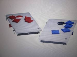Portable Beanbag Toss Game open box...