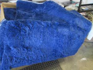 Large Plush Shag Blue Area Rug appr...