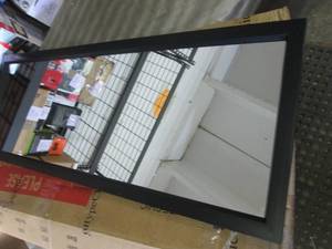 Back of Door Mirror in Black 15.75 ...