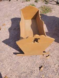Wooden rocking cradle