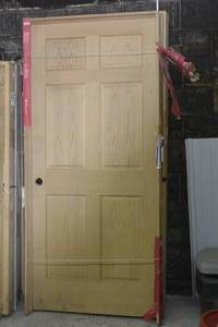 prehung red oak door brand Masonite 36 x 80 Right swing door