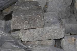 Pallet of interlocking retaining wall blocks