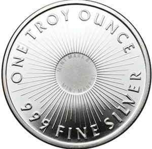 lot 6 image: (1) Sunshine 1oz Silver Round