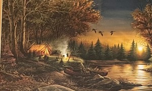 lot 100 image: Framed Evening Solitude Print by Terry Redlin