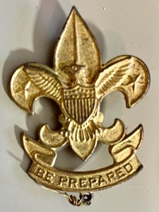 lot 113 image: Vintage Boy Scouts Books and Pin