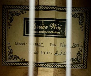 lot 148 image: Bruce Wei Ukulele with Case