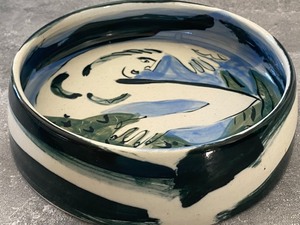 lot 178 image: Handpainted Dish by C. Rowell
