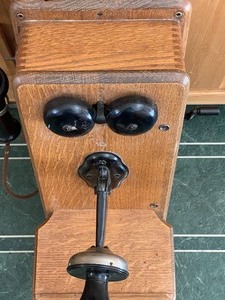 lot 202 image: Antique Wall Phone by Kellogg