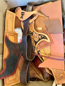 lot 288 image: Large Lot of Leather and Fur Scraps