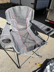 lot 334 image: Oversized Mesh Folding Chair With Case