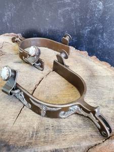 lot 62 image: Pair of Western Boot Spurs
