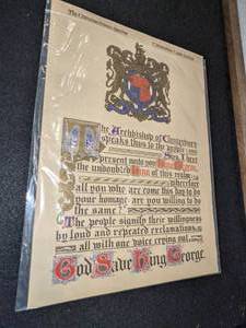lot 26 image: Coronation of King George VI, 1937 Christian Science Monitor, The Kings Speech