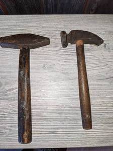 lot 17 image: Antique Hand Forged Blacksmith Hammers