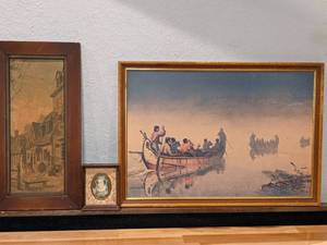 lot 76 image: 3 Pieces of Antique Art