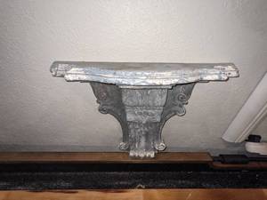 lot 79 image: Gothic Revival Plaster Wall Shelf