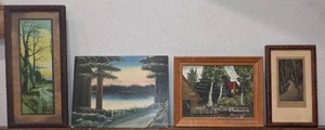 lot 93 image: Wall Decor Including 2 Original Oil Paintings