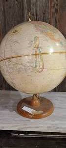 lot 111 image: 12 Cram Antique Globe on Wood Base