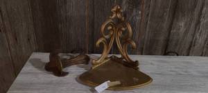 lot 108 image: 2 Vintage Corner Wall Shelves