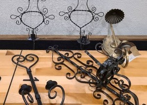 lot 105 image: Group of Metal Wall Candle Holders
