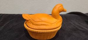 lot 110 image: Brique Ware Terra Cotta Mallard Baking Dish