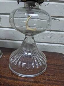 lot 113 image: Glass & Metal Oil Lamps